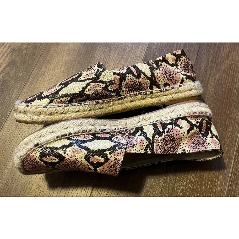 J. Crew animal print espadrille slip on loafers size 9